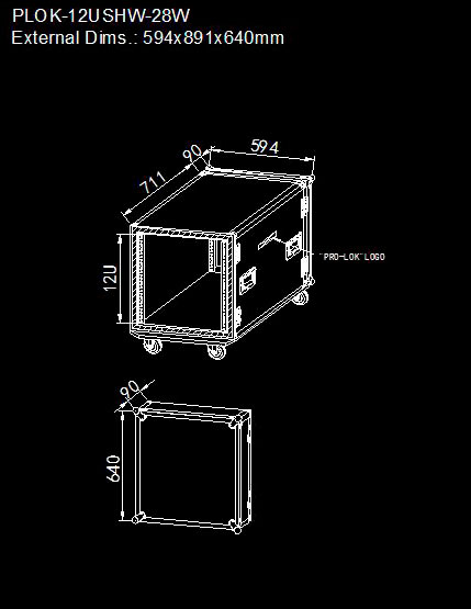 PLOK-12USHW-28W DIMENSIONS