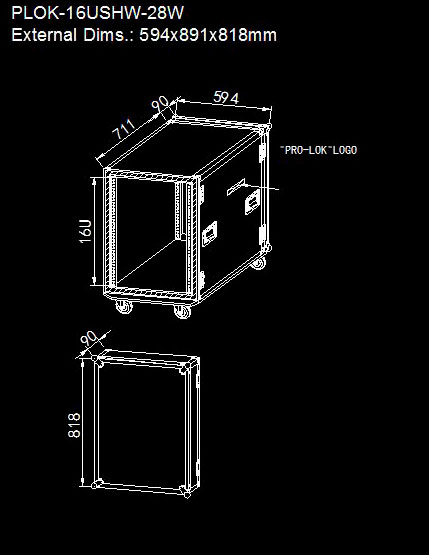 PLOK-16USHW-28W DIMENSIONS