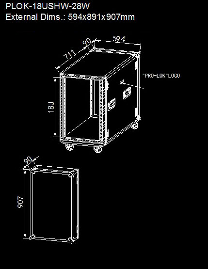 PLOK-18USHW-28W DIMENSIONS